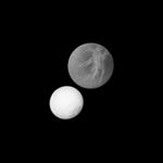 Dione und Enceladus