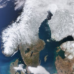 Wolkenfreies Skandinavien