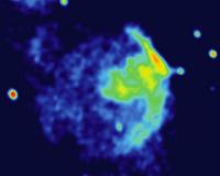 Supernova-berrest mit Pulsar