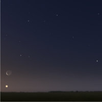 Venus - Mond - Saturn