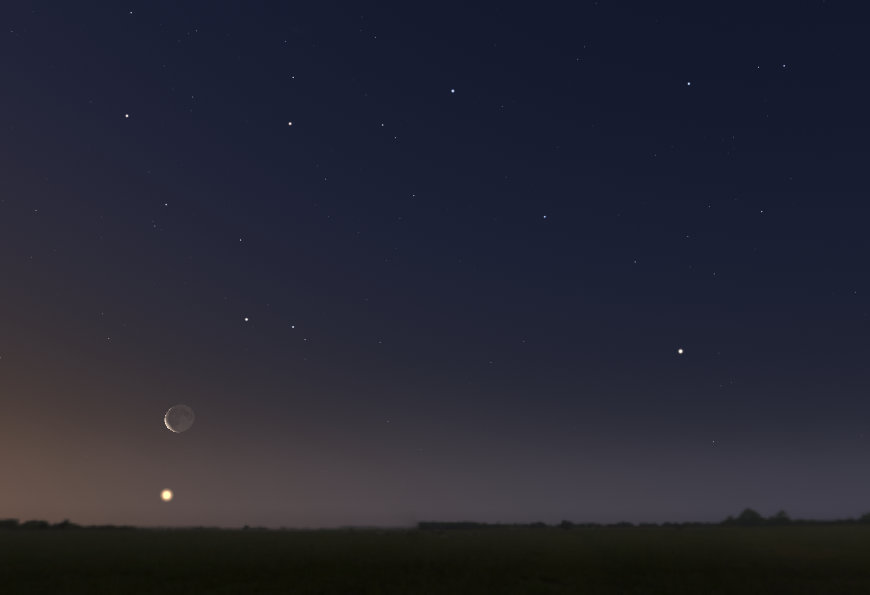 Venus - Mond - Saturn